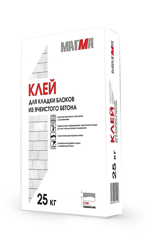 Клей для кладки блоков из ячеистого бетона