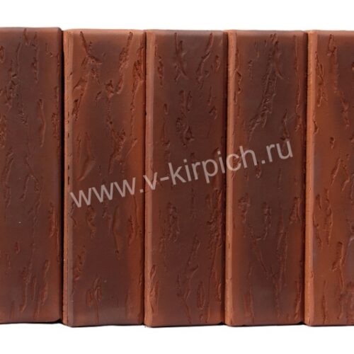 Кирпич лицевой керамический одинарный с утолщенной стенкой кортен руст М150