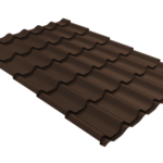 Металлочерепица Классик ("Classic") v01 0,5 PurPro Matt 275 RAL 8017 шоколад