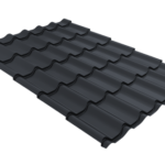 Металлочерепица Классик ("Classic") v01 0,5 PurPro RAL 7024 мокрый асфальт