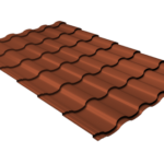 Металлочерепица "Кредо" ("Kredo") v01 0,5 Satin Matt RAL 8004 терракота