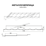 Металлочерепица МЕТАЛЛ ПРОФИЛЬ Ламонтерра NormanMP (ПЭ-01-7004-0.5) — изображение 2