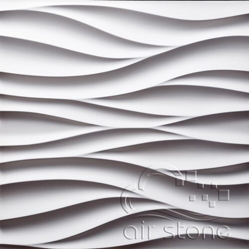 Гипсовая 3D панель Air Stone Танзания П01, белая